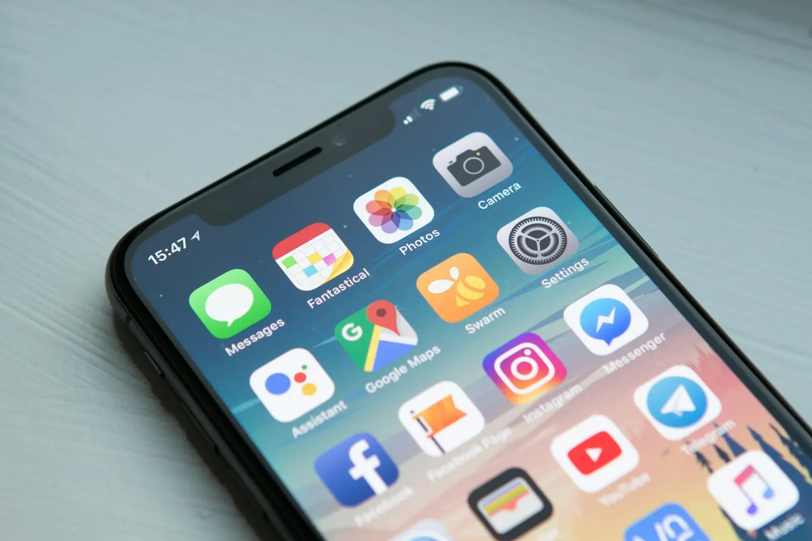 Smartphone running mobile applications